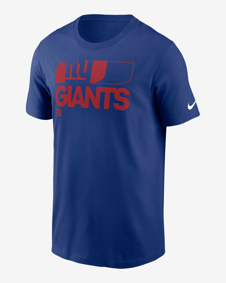 Men s Nike Royal New York Giants Outline T Shirt Size Large